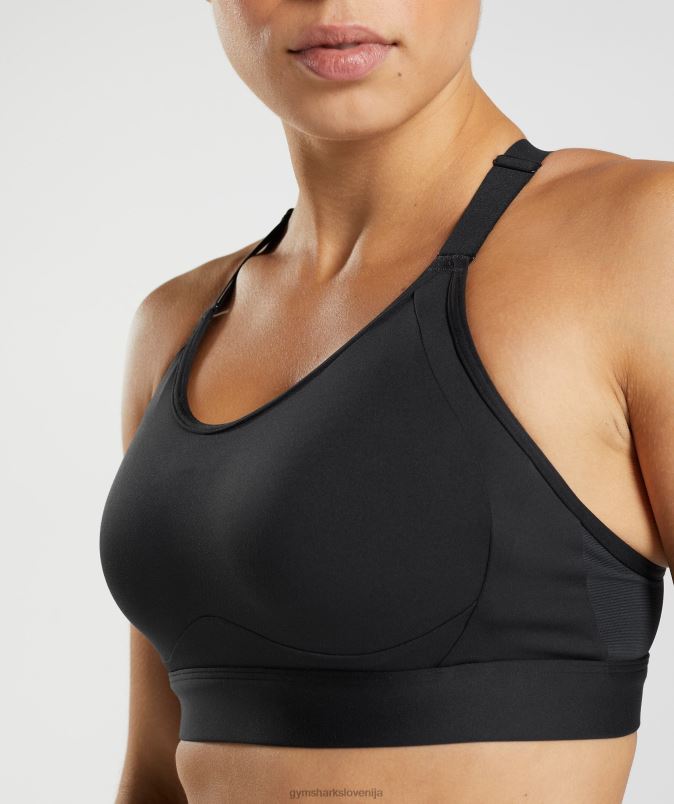 športni nedrček z visoko podporo na hrbtu ženskeGymshark Črna J00L2194