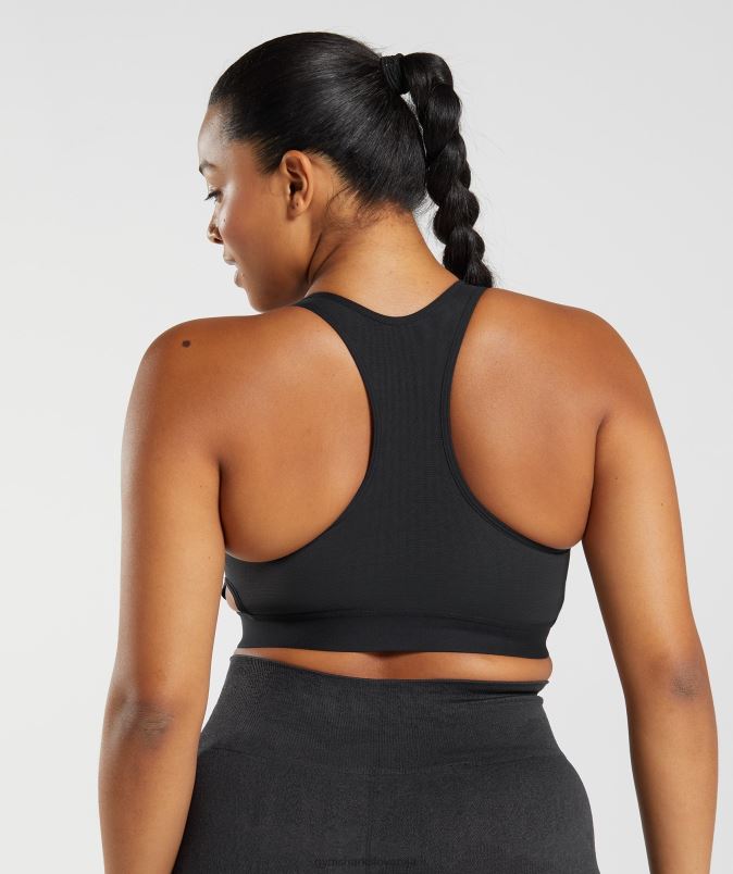 športni nedrček z visoko podporo racerback ženskeGymshark Črna J00L2147
