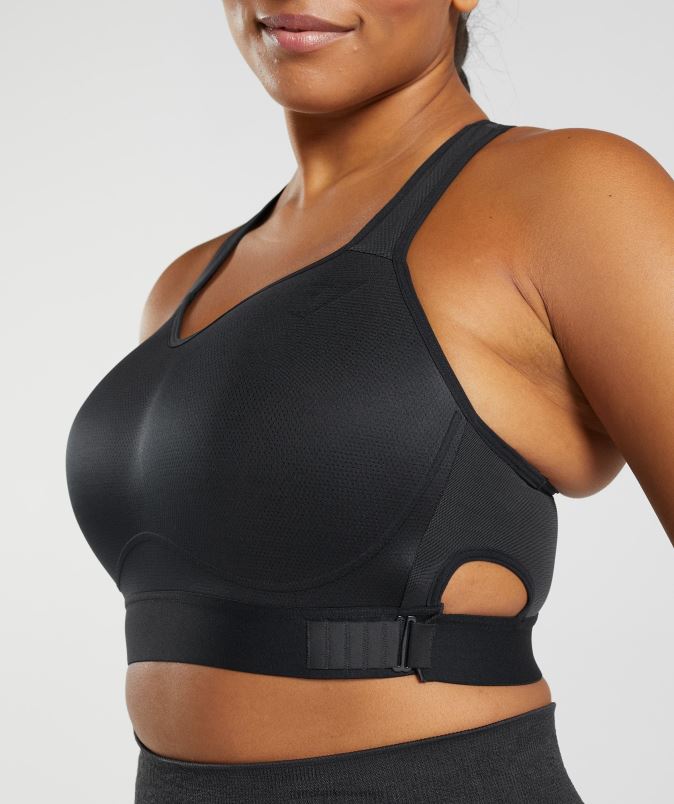 športni nedrček z visoko podporo racerback ženskeGymshark Črna J00L2147