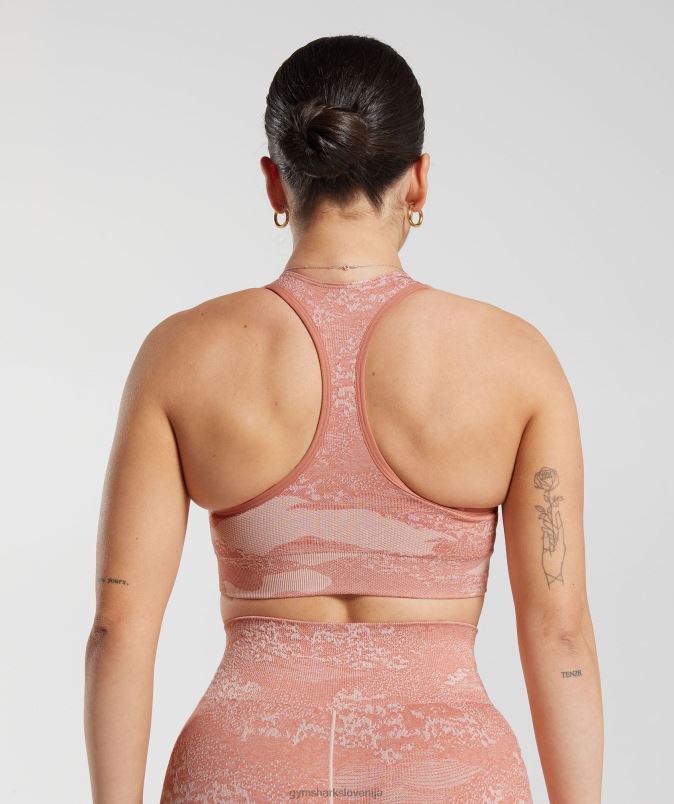 prilagodite maskirni brezšivni športni nedrček ženskeGymshark megleno roza-megleno roza J00L2139