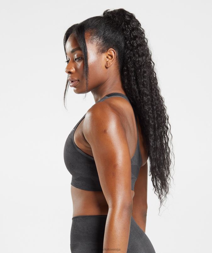 prilagodite maskirni brezšivni športni nedrček ženskeGymshark črna/oniks siva J00L2138