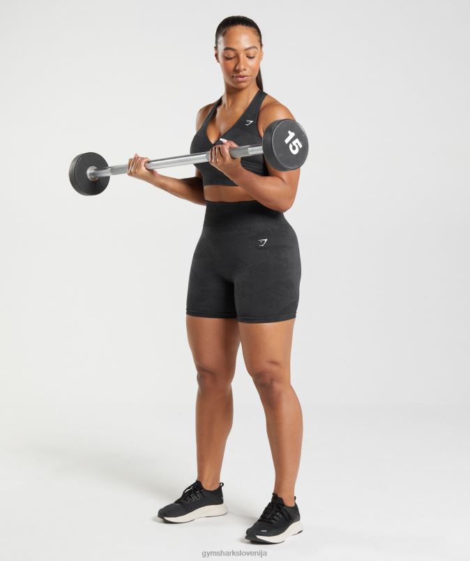 prilagodite maskirni brezšivni športni nedrček ženskeGymshark črna/oniks siva J00L2192