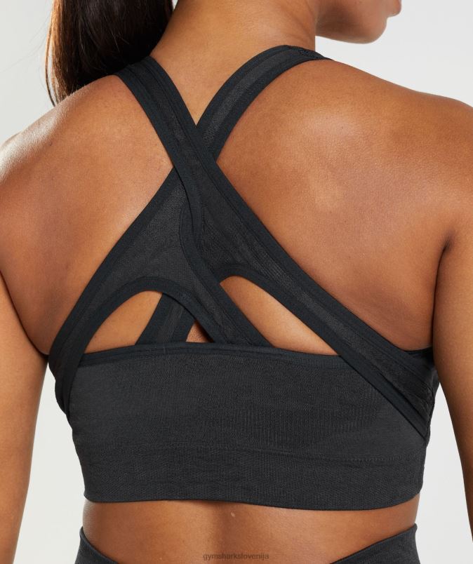 prilagodite maskirni brezšivni športni nedrček ženskeGymshark črna/oniks siva J00L2192