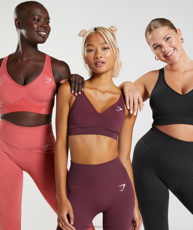 vital brezšiven športni modrček z 2,0 v izrezom ženskeGymshark pečen kostanjev lapor J00L2207