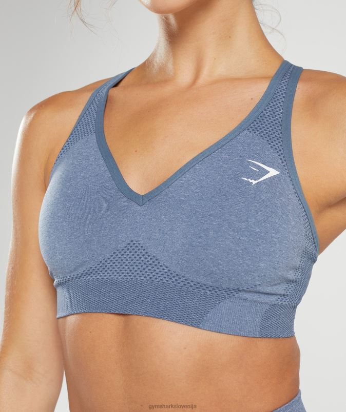 vital brezšiven športni modrček z 2,0 v izrezom ženskeGymshark večerni modri lapor J00L2185
