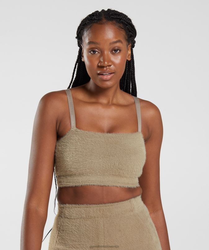 whitney trepalnic pleten bandeau ženskeGymshark cementno rjava J00L2163