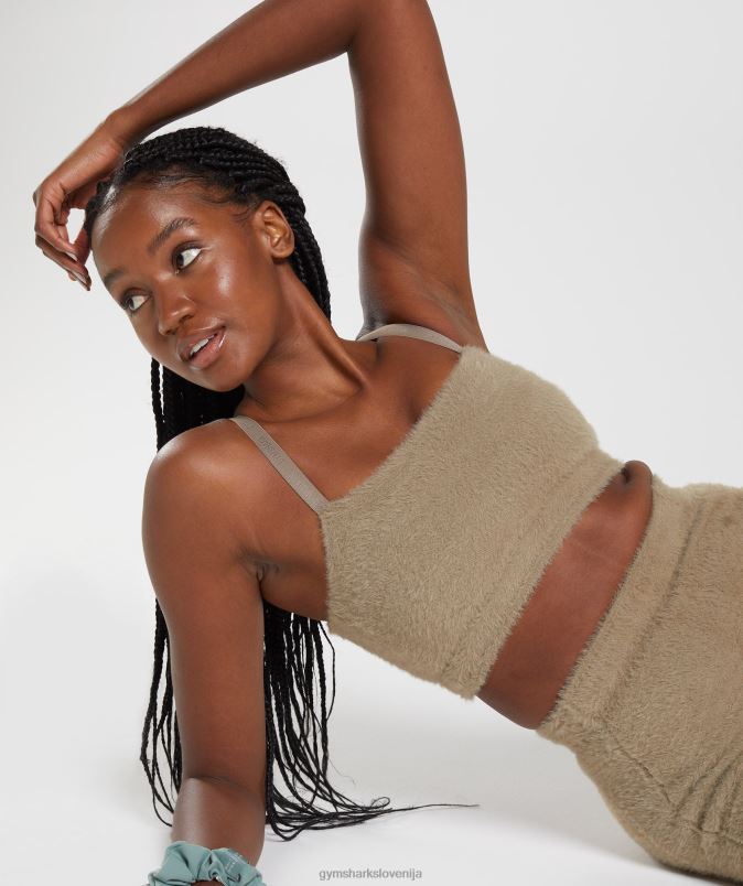 whitney trepalnic pleten bandeau ženskeGymshark cementno rjava J00L2163