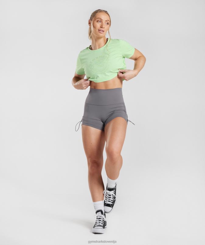 legacy crop top ženskeGymshark sveža meta zelena/kislo pranje J00L2503
