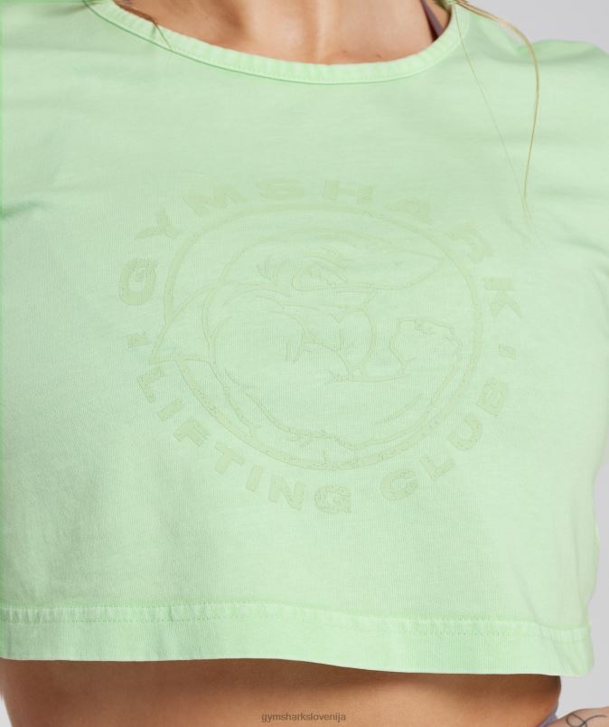 legacy crop top ženskeGymshark sveža meta zelena/kislo pranje J00L2503