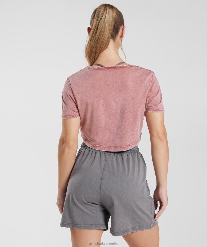 legacy crop top ženskeGymshark terakota roza/kislinsko pranje J00L2502