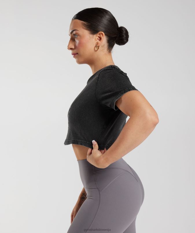 legacy sprani crop top ženskeGymshark Črna J00L2429