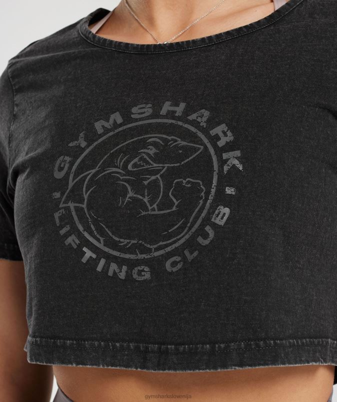 legacy sprani crop top ženskeGymshark Črna J00L2429