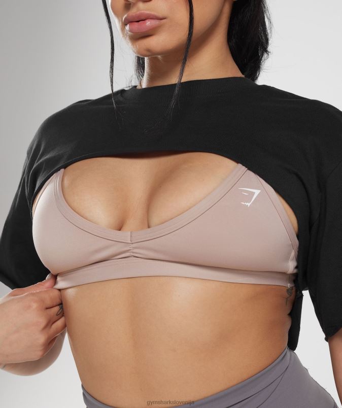 legacy top s skomigni rameni ženskeGymshark Črna J00L2496