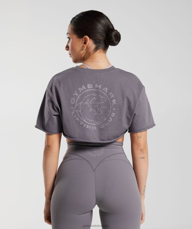 legacy top s skomigni rameni ženskeGymshark titan siva J00L2494