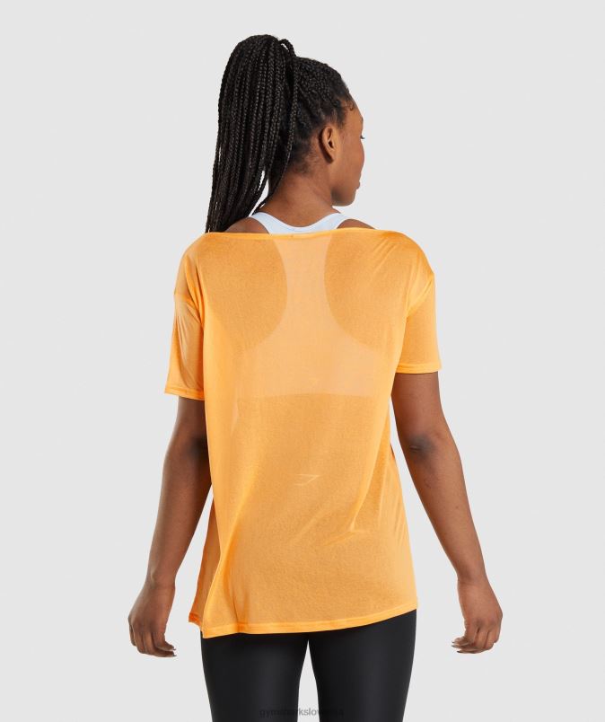 trening prevelik top ženskeGymshark marelično pomaranča J00L2483