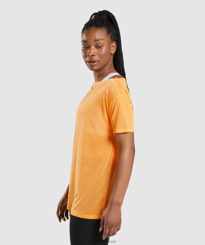 trening prevelik top ženskeGymshark marelično pomaranča J00L2483