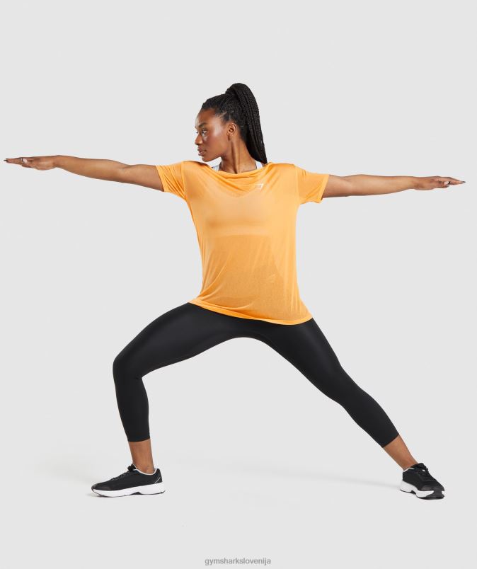 trening prevelik top ženskeGymshark marelično pomaranča J00L2483