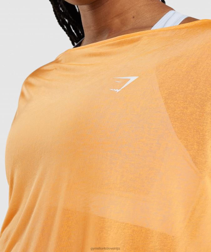 trening prevelik top ženskeGymshark marelično pomaranča J00L2483